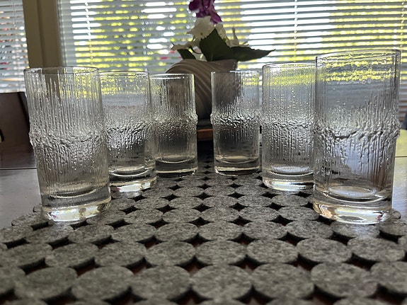 Iittala Niva juomalasit kirkkaat/kohokuvioidut