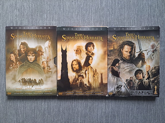 Taru sormusten herrasta trilogia dvd