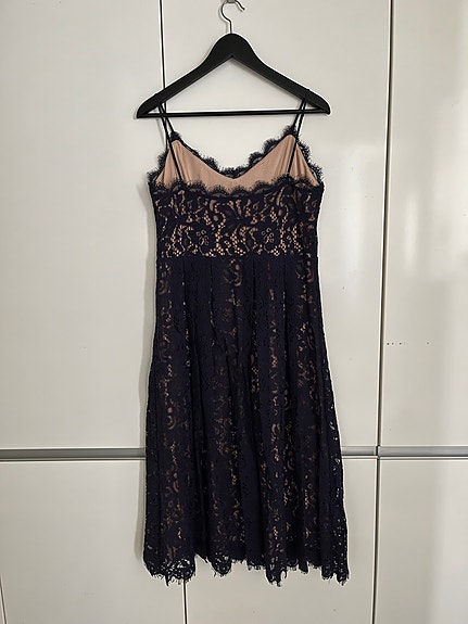 H&M sininen pitsimekko koko 40
