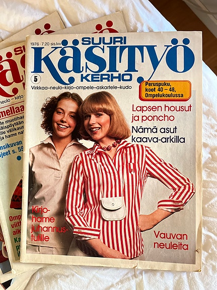 Suuri Käsityökerho -lehtiä KAAVOINEEN 1970-luvulta