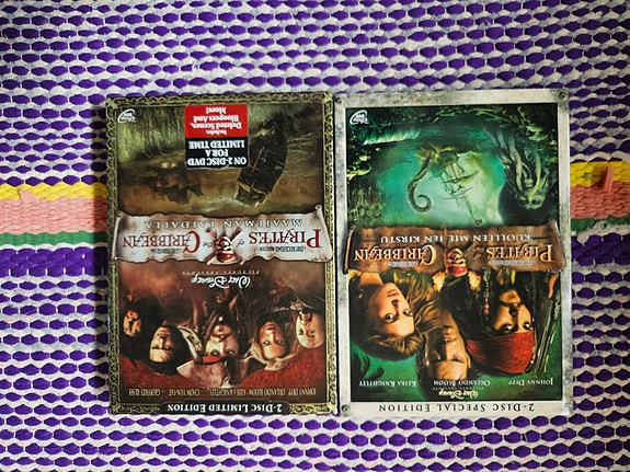 Pirates of the Caribbean DVD-elokuvat 2 kpl