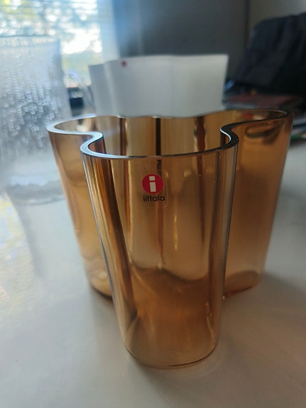 Iittala aalto maljakko Rion ruskea 120mm