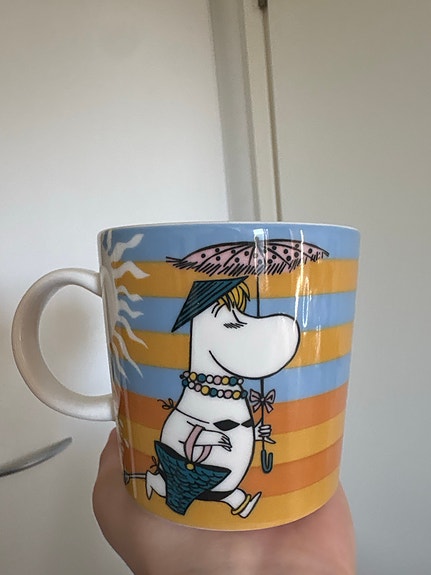 Arabia Muumi muki Niiskuneiti raitakuvio