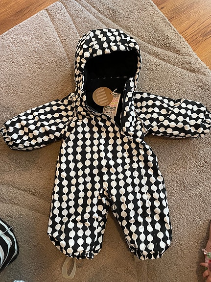 Finlayson vauvan haalari koko 50/56 musta valkoinen unisex
