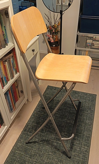 IKEA baarituoli taitettava koivunvärinen