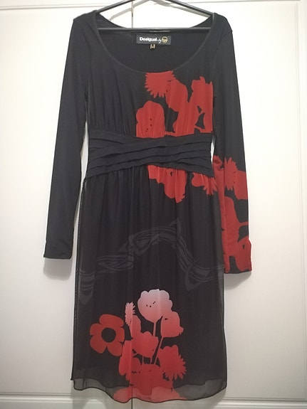 Desigual mekko puna/musta