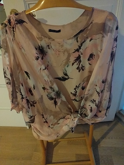 Puuterinsävyinen silkkipaita S-XXXL
