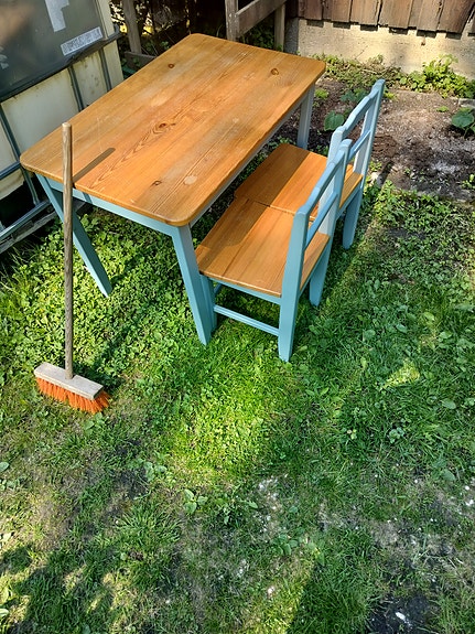 Muurame lasten pöytä ja penkki