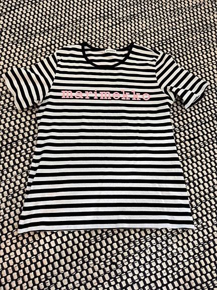 Marimekko logo tasaraita t-paita S