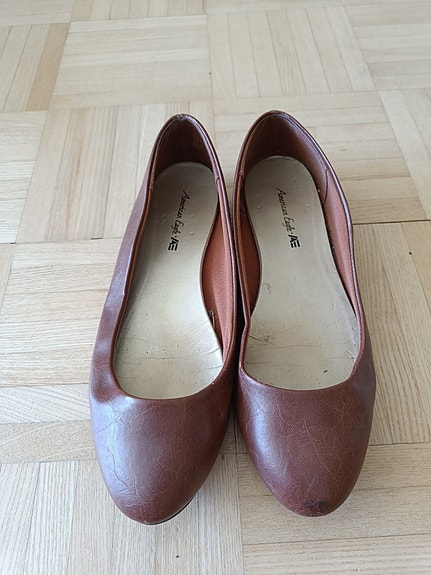 American Eagle ruskeat ballerinat 38