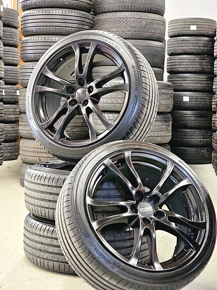 ENZO Satin Black 18" vannesarja kesärenkailla (MB/BMW/VW)