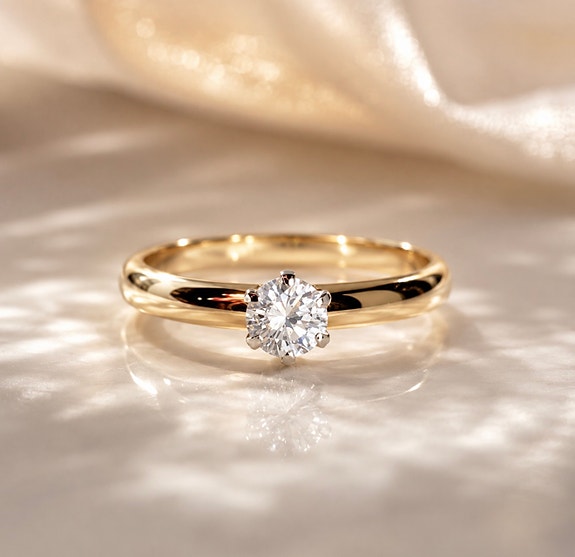 Upea Solitaire Timanttisormus 0.20 ct – Ajatonta Eleganssia 18K Kullassa