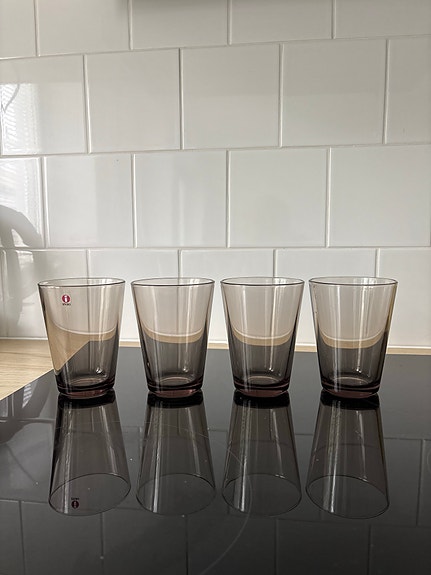 Iittala Kartio juomalasit harmaa 4 kpl