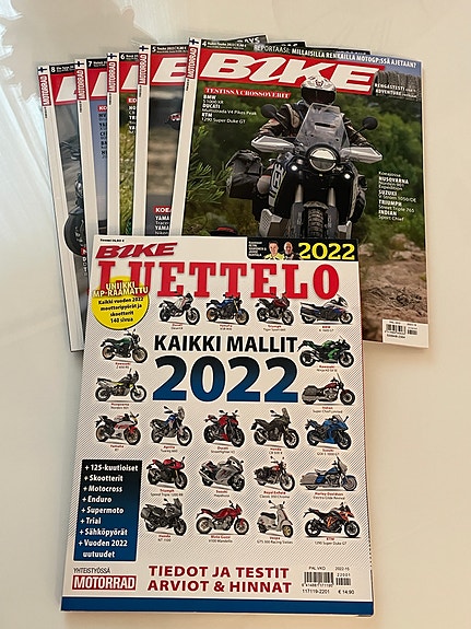 BIKE lehtiä vuodelta 2023 ja BIKE luettelo 2022