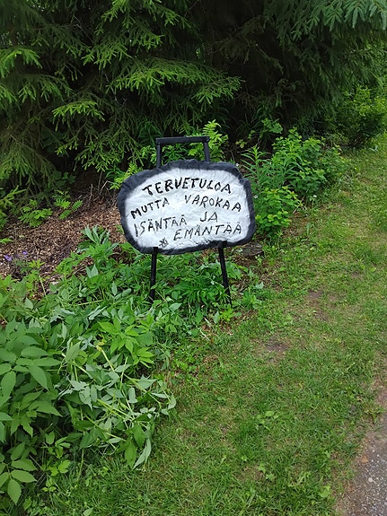 Tervetuloa kyltti