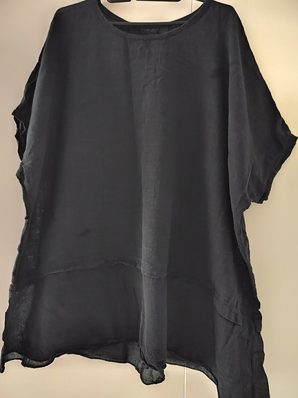 Musta pellavamainen pusero xxl/xxxl