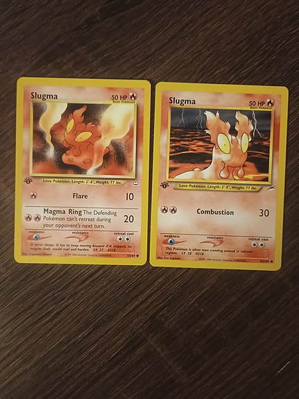 Pokemon Slugma 1st edition kortit 2kpl