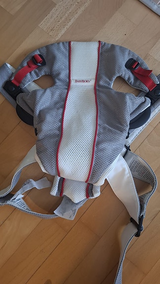 BabyBjörn Original kantoreppu – harmaa/valkoinen