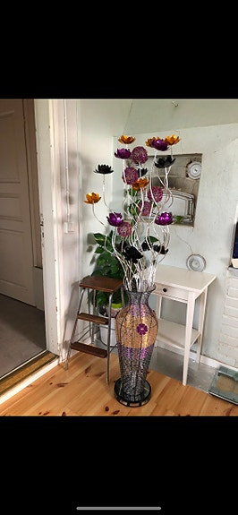 Metalli kukka koriste korkeus 160cm