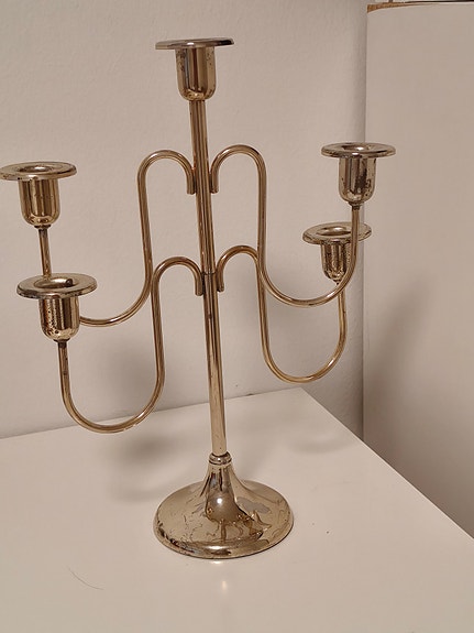 Vintage näyttävä ja elegantti 5 haarainen kynttelikkö 32 cm