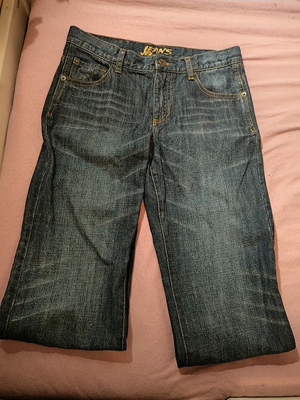 Lasten BNC Basic wear Jeans tummansiniset farkut koko 140