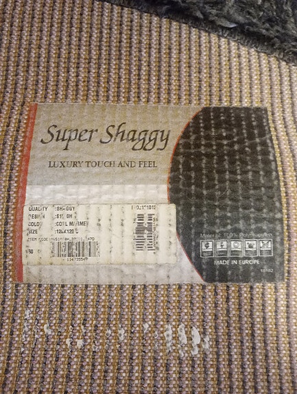 IKEA Super Shaggy pyöreä nukkamatto harmaa