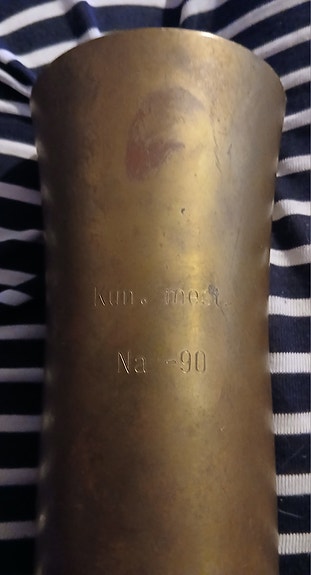 Vintage messinkinen maljakko  TARJOA