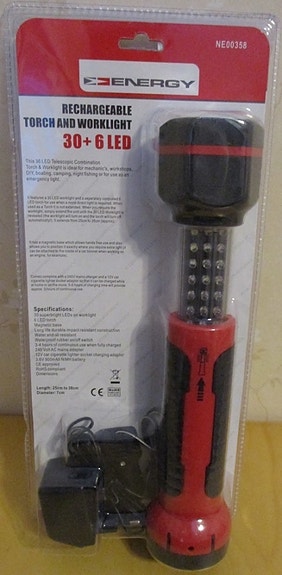 Energy NE00358 teleskooppi / ladattava 3,6 V LED-taskulamppu retkeilykäyttöön