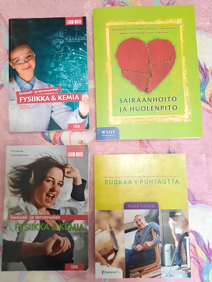 Lääketieteen ja terveysalan oppikirjat, fysiikka, kemia, sairaanhoito