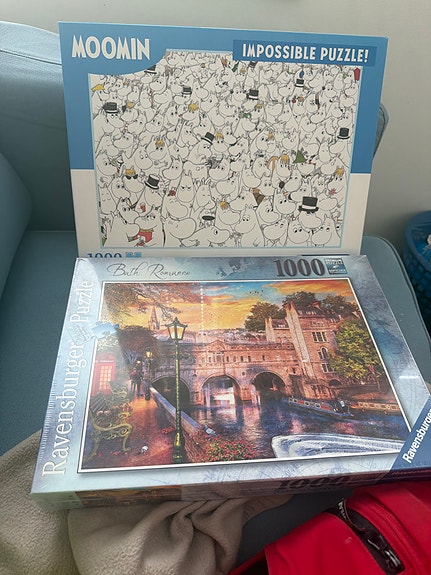 muumi palapeli ja ravensburger 1000 palapeli