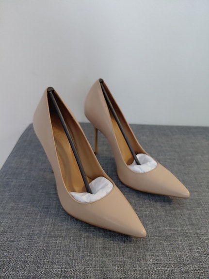 Kazar New Bianca Nahka-korolliset avokkaat, koko 36, beige – UUDET