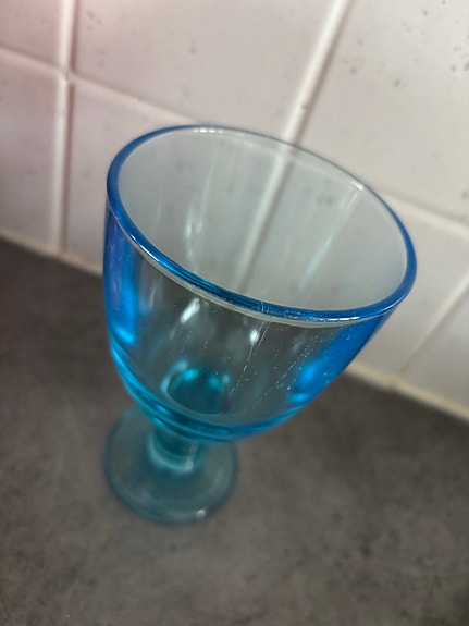 Iittala verna jalallinen juomalasi vaaleansininen