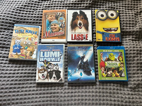 Lasten DVD-paketti 7 kpl