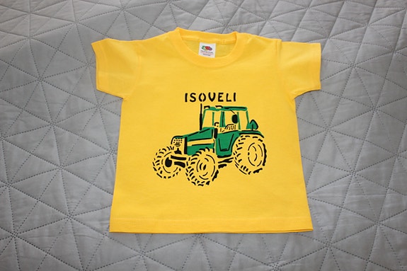 Traktori t-paita ISOVELI 104cm, uusi