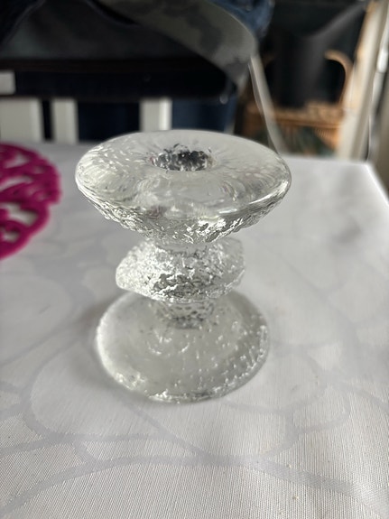 Iittala lasinen kynttilänjalka