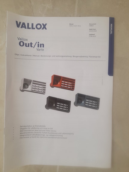 Vallox seinäpuhalluslaite
