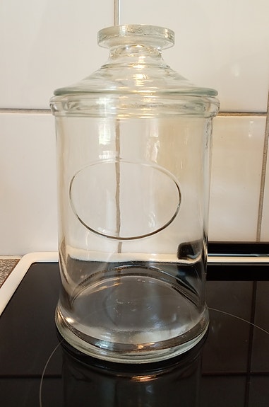 Riihimäen Lasi lasipurkki lasikannella 1L