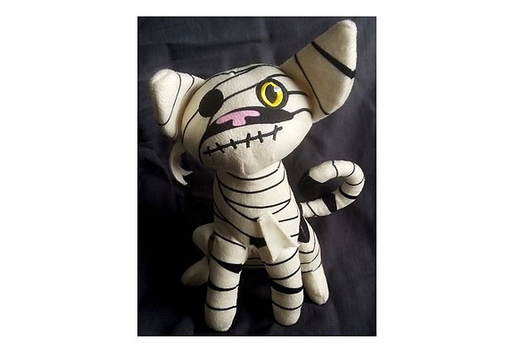Cat Mummy pehmolelu, kissa, muumio, gootti, zombie