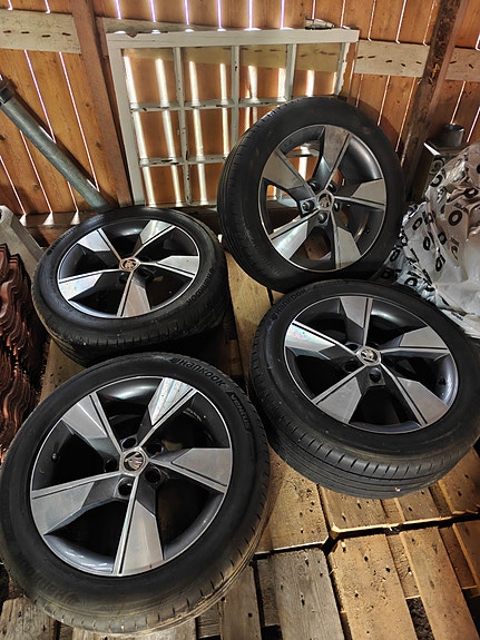 Skoda Octavian alkuperäiset vanteet renkailla