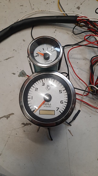 Mercury F60 olleet mittarit.