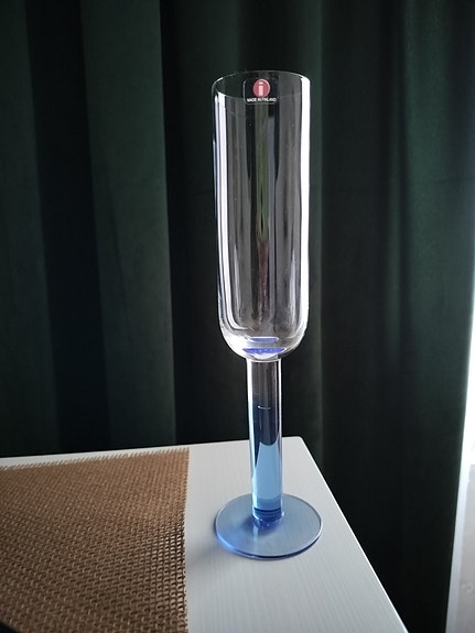 Iittala Mondo kuohuviinilasi sininen 1 kpl