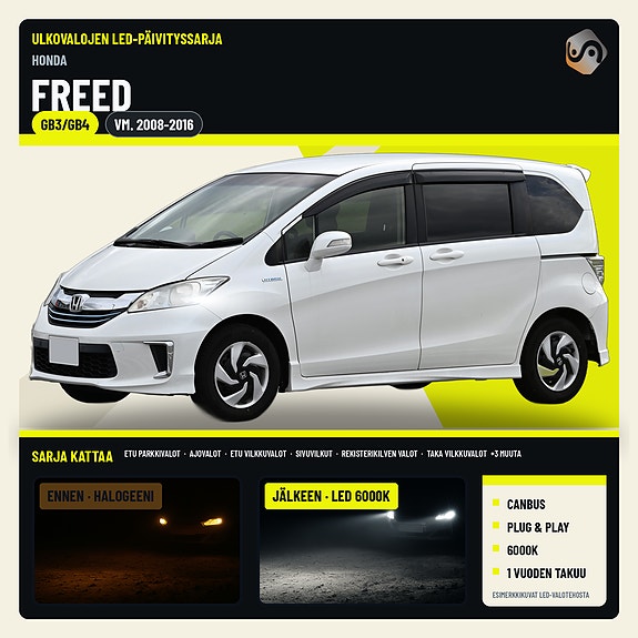HONDA FREED (G1) Ulkovalojen LED -päivityssarja