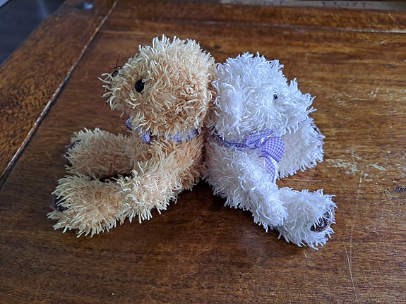 2 pienet söpöt nalleet