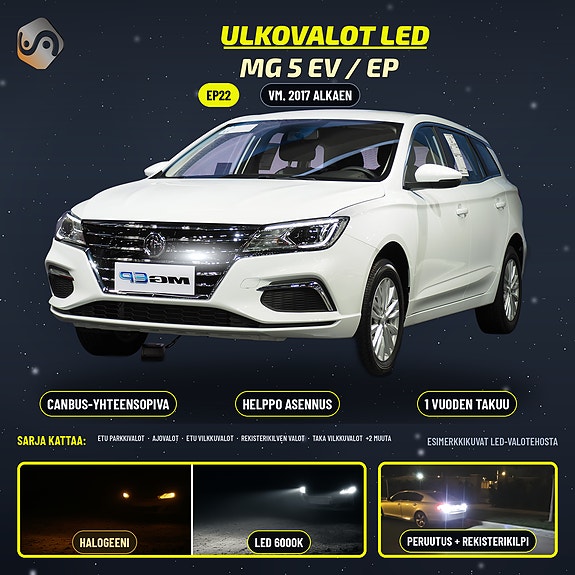 MG EP / 5 EV Ulkovalojen LED -päivityssarja