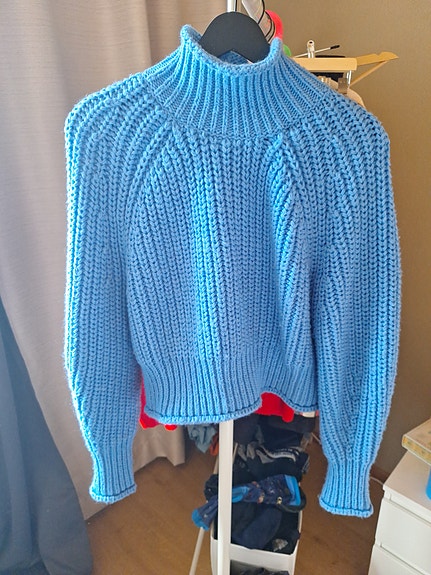 Blue winter sweater