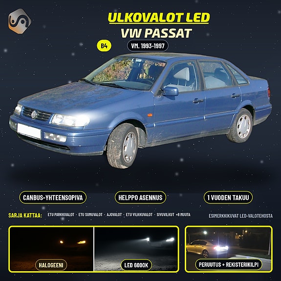 VW PASSAT (B4) Ulkovalojen LED -päivityssarja