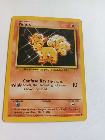 Vulpix pokemon Base Set 1999