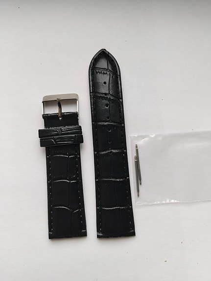 22 mm musta kellon ranneke Uusi