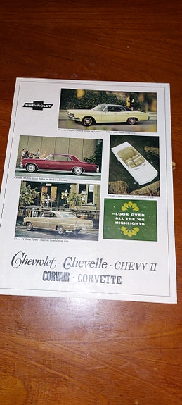 Chevrolet 1966 myyntiesite – Chevelle, Chevy II, Corvair, Corvette