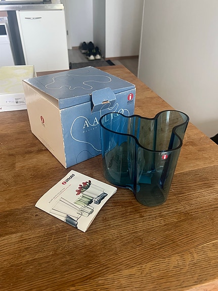 Iittala Aalto maljakko 120 mm sininen